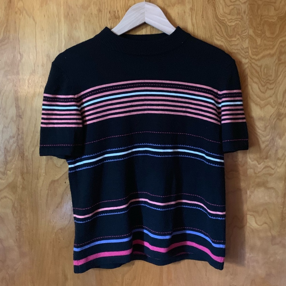 Black requirements shirt with stripes